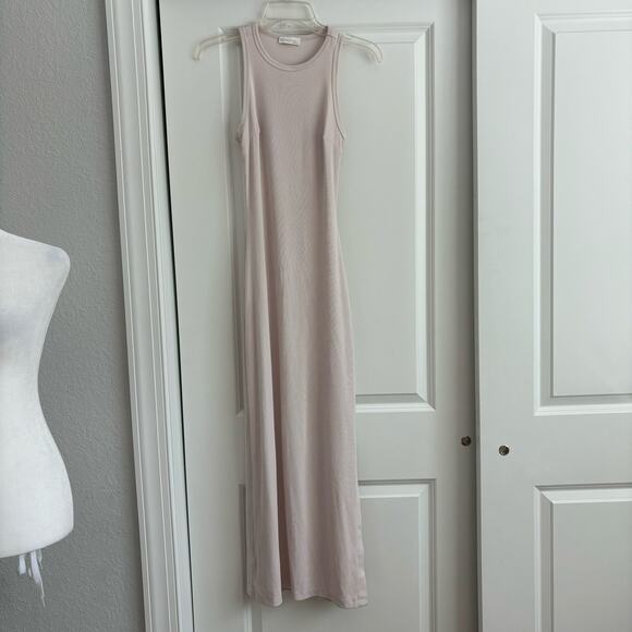 Kookai Dallas Maxi Tank Dress Minimalist Contemporary Neutral Sz 2 - Picture 2 of 8